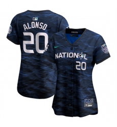 Women New York Mets 20 Pete Alonso Royal 2023 All Star Stitched Baseball Jersey