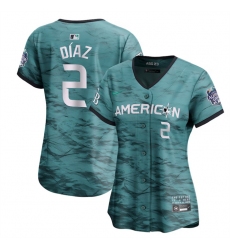 Women Tampa Bay Rays 2 Yandy D EDaz Teal 2023 All Star Stitched Baseball Jersey