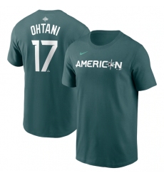 Men Los Angeles Angels 17 Shohei Ohtani Teal 2023 All Star Name Number T Shirt