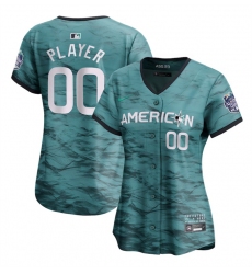 Women Active Player Custom 2023 All Star Teal Stitched Baseball Jersey