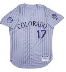 Toddler Helton Purple pinstripe Stitched Jersey