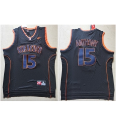Syracuse University 15 Carmelo Anthony Black Nike Basketball College Jersey