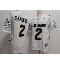 Colorado Buffaloes #2 Shedeur Sanders White  New