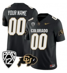Colorado Buffaloes Active Player Custom Black 2023 Fuse Stitched Football Jersey