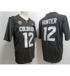 Men Colorado Buffaloes Travis Hunter #12 Black Stitched Football Jersey