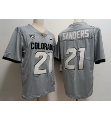 Ｍen Colorado Buffaloes Shilo Sanders #21 Original Retro F U S E Gray NCAA Vapor Jersey
