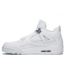 Nike Men Air Jordan 4 All White Basketball Shoes