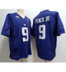 Men Washington Huskies Michael Penix Jr. #9 Stitched Football Blue Jersey