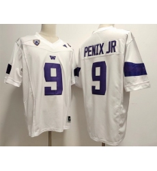 Men Washington Huskies Michael Penix Jr. #9 Stitched Football White Jersey