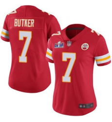 Nike Chiefs 7 Harrison Butker Red Team Color Women Bound Stitched NFL Vapor Untouchable Limited 2024 Super Bowl LVIII Jersey 