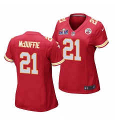 Women Kansas City Chiefs 21 Trent McDuffie Red Vapor Untouchable Limited Stitched Football 2024 Super Bowl LVIII Jersey