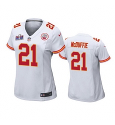 Women Kansas City Chiefs 21 Trent McDuffie White Vapor Untouchable Limited Stitched Football 2024 Super Bowl LVIII Jersey