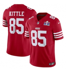 Men San Francisco 49ers 85 George Kittle Red 2023 F U S E  Vapor Untouchable Limited Stitched Football 2024 Super Bowl LVIII Jersey