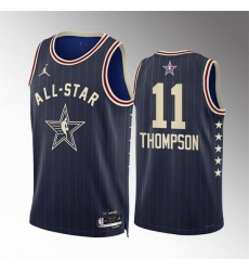 Men 2024 All Star 11 Klay Thompson Navy Stitched Basketball Jersey