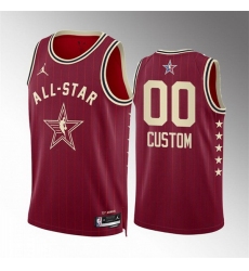 Men 2024 All Star Active Player Custom Crimson Game Swingman Stitched Basketball Jersey