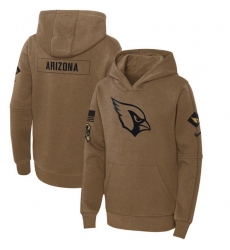 Youth Arizona Cardinals 2023 Brown Salute To Service Pullover Hoodie