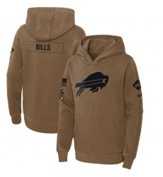 Youth Buffalo Bills 2023 Brown Salute To Service Pullover Hoodie