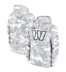 Youth Washington Commanders 2024 White Gray Salute To Service Pullover Hoodie