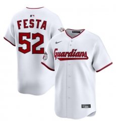 Men Cleveland Guardians Nike White Home Limited Jersey Festa Matt 52 Men Cleveland Guardians Nike White Home Limited Jersey Festa Matt 52