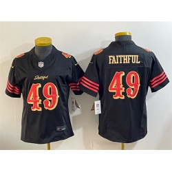 Women San Francisco 49ers 49 Faithful Black 2025 F U S E   Rivalries Vapor Limited Stitched Jersey