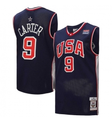 Men USA Basketball 9 Vince Carter 2000 Navy Throwback Stitched Jersey 038 Men USA Basketball 9 Vince Carter 2000 Navy Throwback Stitched Jersey 038