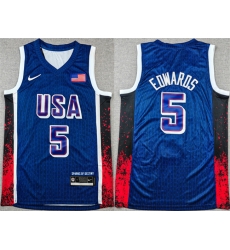 Men USA Basketball Active Player Custom Navy 2024 Olympics Stitched Jersey Men USA Basketball Active Player Custom Navy 2024 Olympics Stitched Jersey