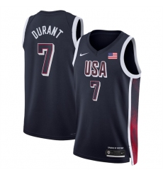 Men USA Basketball 7 Kevin Durant Navy 2024 Swingman Stitched Jersey