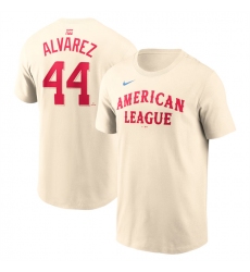 Men American League 44 Yordan Alvarez Cream 2024 All Star Name  26 Number T Shirt