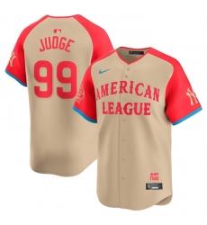 Men American League 99 Aaron Judge Cream 2024 All Star Limited Stitched Jersey