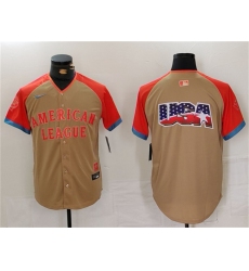 Men American League Cream 2024 All Star Big Logo Limited Stitched Baseball Jersey