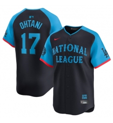 Men National League 17 Shohei Ohtani Navy 2024 All Star Limited Stitched Baseball Jersey