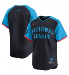 Men National League Blank Navy 2024 All Star Limited Stitched Baseball Jersey