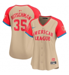 Women American League 35 Adley Rutschman Cream 2024 All Star Limited Stitched Baseball Jersey 28Run Small 29