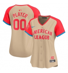 Women American League Active Player Custom Cream 2024 All Star Limited Stitched Baseball Jersey 28Run Small 29