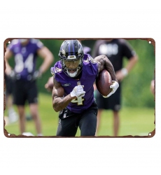 Baltimore Ravens Aluminum Sign 12x8 Inch Zay Flowers 001