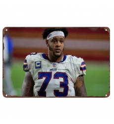 Buffalo Bills Aluminum Sign 12x8 Inch Dion Dawkins 003