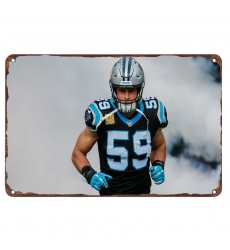 Carolina Panthers Aluminum Sign 12x8 Inch Luke Kuechly 004