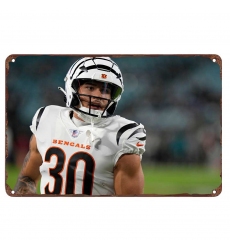 Cincinnati Bengals Aluminum Sign 12x8 Inch Chase Brown 002