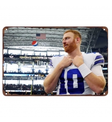 Dallas Cowboys Aluminum Sign 12x8 Inch Cooper Rush 003