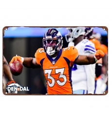 Denver Broncos Aluminum Sign 12x8 Inch Javonte Williams 002