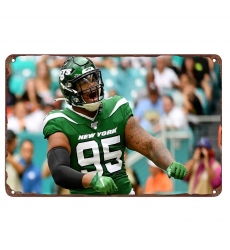 New York Jets Aluminum Sign 12x8 Inch Quinnen Williams 003