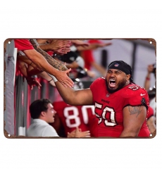 Tampa Bay Buccaneers Aluminum Sign 12x8 Inch Vita Vea 002