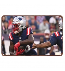 New England Patriots Aluminum Sign 12x8 Inch Rhamondre Stevenson 002