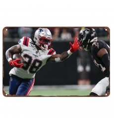 New England Patriots Aluminum Sign 12x8 Inch Rhamondre Stevenson 005