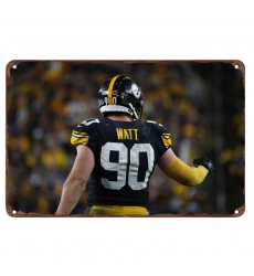 Pittsburgh Steelers Aluminum Sign 12x8 Inch T.J. Watt 003