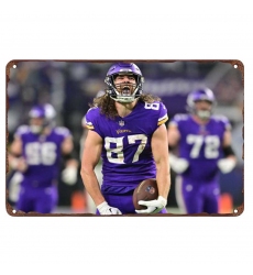 Minnesota Vikings Aluminum Sign 12x8 Inch T.J. Hockenson 001