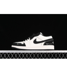 AIR JORDAN 1 LOW BLACK WHITE SJ6650 011