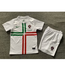 Youth Retro Soccer Jerseys Portugal White