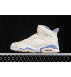 AIR JORDAN 6 RETRO PALE IVORY MULTI-COLOR WORK BLUE WHITE IR7255 110 Men Shoes