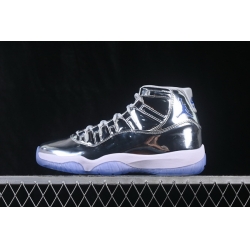 AIR JORDAN 11 RETRO AJ11 SILVER WHITE MEN SHOE